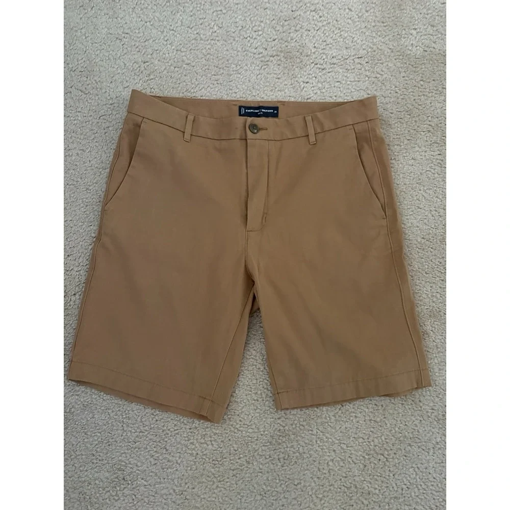 Everlane Lot of 2 Mens Uniform Slim Fit Shorts Size 34 Tan Green